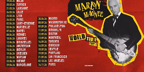 MARLON MAGN\u00c9E | Le Trianon, Paris - 14 novembre 2026