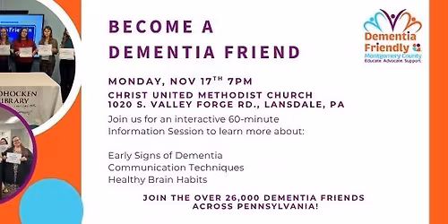 Become a Dementia Friend: Information Session