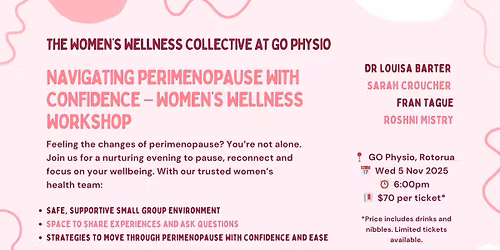 Navigating Perimenopause with Confidence \u2013 Rotorua Women\u2019s Wellness Workshop