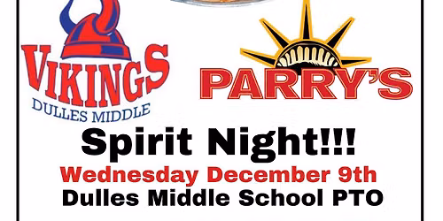 Dulles Middle School PTO Spirit Night @ Parry\u2019s!