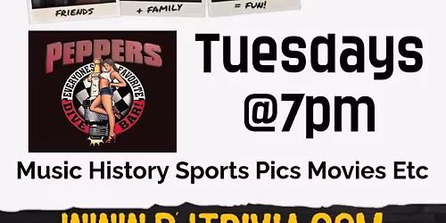 DJ Trivia Tuesdays at Peppers Greenwood!!!