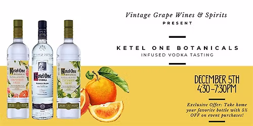 Shake Up Your Friday! Ketel One Vodka Tasting \u2014 Dec 5th
