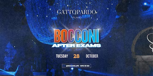 BOCCONI AFTER EXAMS PARTY