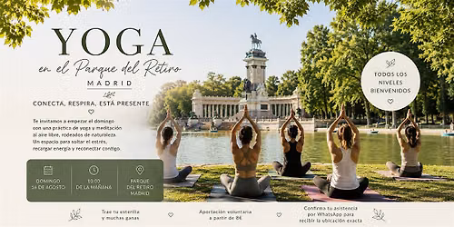 Yoga y Meditaci\u00f3n (English & Spanish) - Parque El Retiro