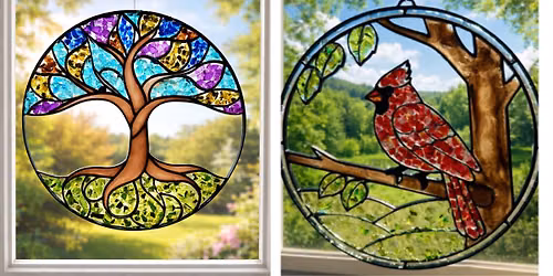 Crushed Glass & Resin Suncatcher Pour & Sip