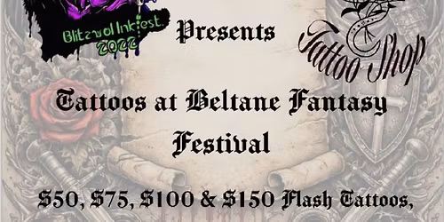 Flash tattoos at Beltane Fantasy Festival!!!!