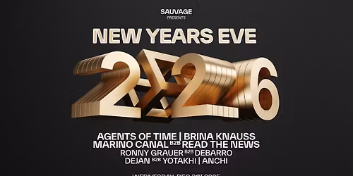 Sauvage "New Years Eve 2025" at Halle 622
