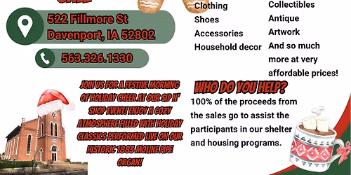 December 1\/2 Price Saturday Sale & Sip n\u2019 Shop