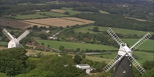 Summer Stroll - Clayton Village , Jill Windmill and a Pub