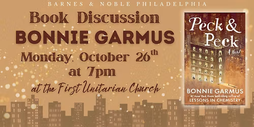 Bonnie Garmus celebrates Peck & Peck on Monday, October 26th at 7pm