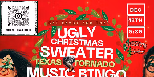 Ugly Sweater Music Singo-Texas Tornado @ Fuzzy's Taco Shop, Carrollton Tx