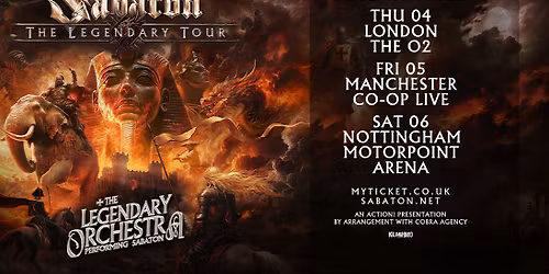 Sabaton - The Legendary Tour - Motorpoint Arena, Nottingham