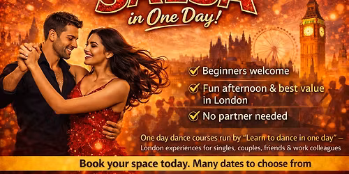 Learn Salsa in one day experience in London (includes FREE food)