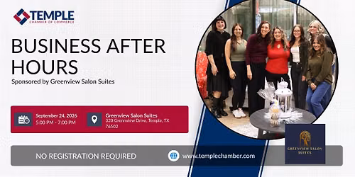 September Business After Hours Sponsored by Greenview Salon Suites