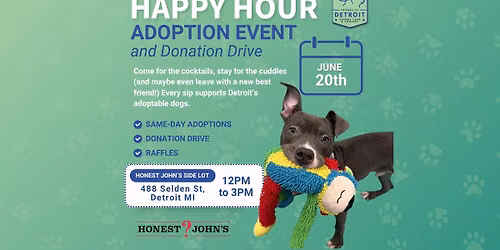 Dog Adoption Event and Donation Drive at Honest John's
