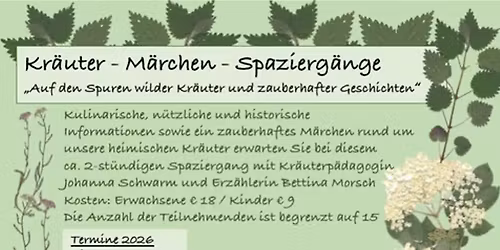 Kr\u00e4uter-M\u00e4rchen-Spaziergang auf dem Traumpf\u00e4dchen Virneburger Burgblicke
