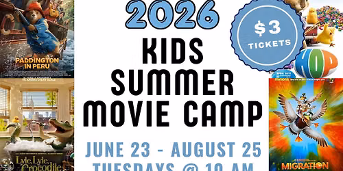 The Lumina Kids Summer Movie Camp Featuring The Secret Life of Pets