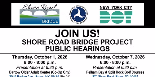 Join Us at a Shore Road Bridge Public Hearing!