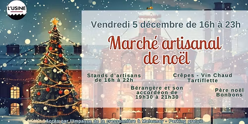 March\u00e9 artisanal de No\u00ebl de l'Usine