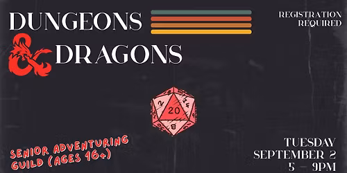 Senior Adventuring Guild (Ages 16+)