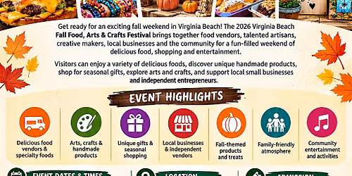 2026 Virginia Beach Fall Food, Arts & Crafts Festival