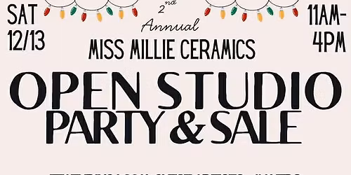 OPEN STUDIO PARTY + SALE