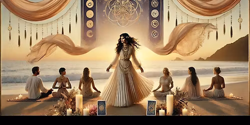 Psychic hopes chakra Circle on the beach