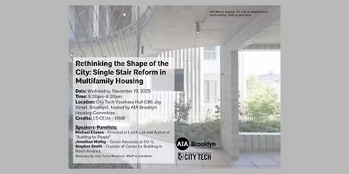 Rethinking the Shape of the City: SingleStair Reform in Multifamily Housing