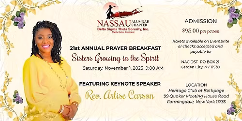 21st  Annual "Sisters Growing in the Spirit\u201d Prayer Breakfast