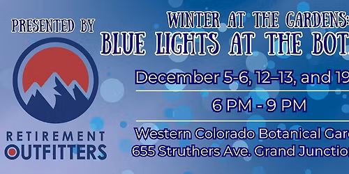 Winter at the Gardens: Blue Lights at the Botanical