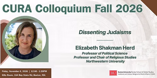 Fall 2026 CURA Colloquium with Elizabeth Shakman Herd