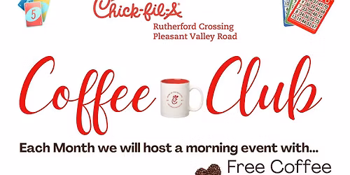 Coffee Club at Chick-fil-A, free games & coffee