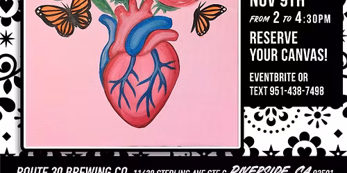 Paint n' Sip Event!! Flores del Corazon!!