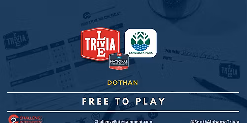 Weekly Live Trivia Nights at Landmark Park - Dothan