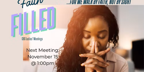 Novermber Faith-Filled Ladies' Metting