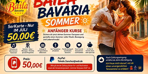 5er-Tanzpass \u2013 Nur f\u00fcr 50,00 \u20ac BAILA BAVARIA SOMMER 2026!