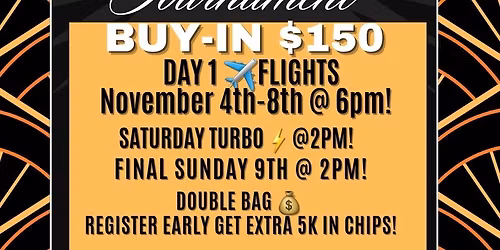 \u2606SUN CITY'S FALL CLASSIC \ud83c\udf41  15K GTD TOURNAMENT \u2606
