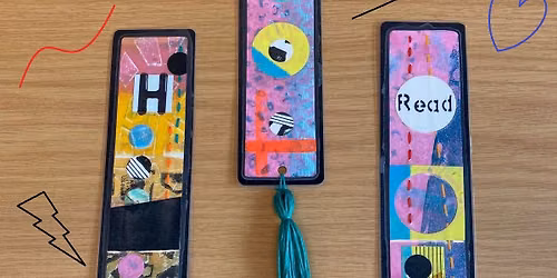 Summer Art Club: Geli print bookmarks 