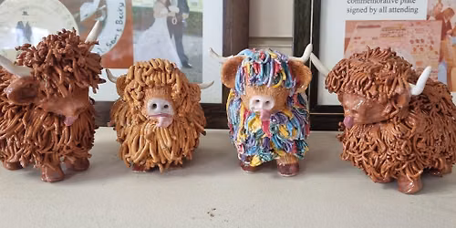 6.45pm Thursday 24th September - Highland Cow Clay Workshop at Fired 4 U