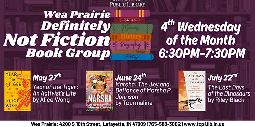 Definitely Not Fiction Book Group at Wea Prairie