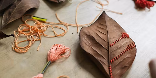 Slow Stitch w\/ Leaves: Easing Into Fall