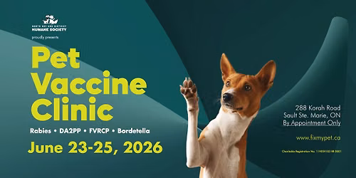 Pet Vaccine Clinic in Sault Ste. Marie