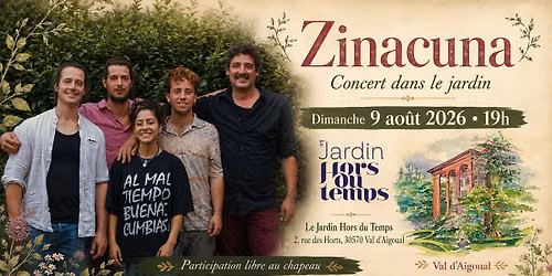 Zinacuna (Belgique) \u2013 Concert dans le jardin