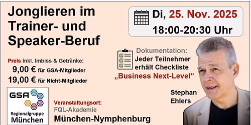 Jonglieren im Trainer- und Speaker-Beruf