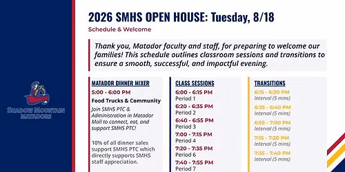 SMHS Open House