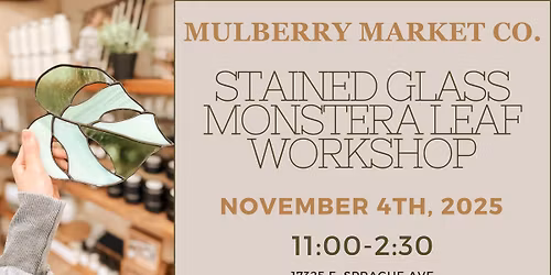 Stained Glass Monstera Leaf Workshop