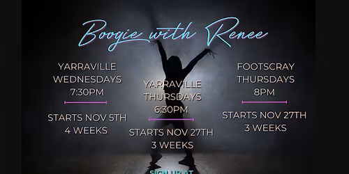 BOOGIE WITH RENEE! 3 weeks Thursdays 8pm in FOOTSCRAY - Born to Boogie