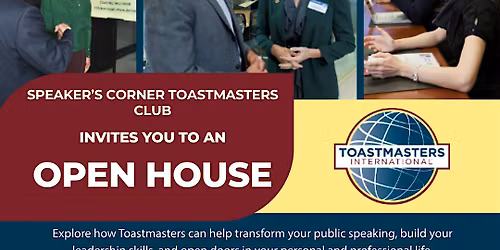 Speaker's Corner Toastmasters Open House