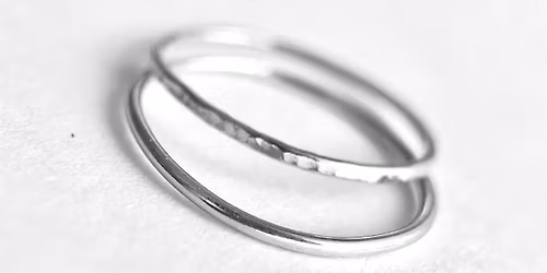 Make a trio of sterling silver textured rings.