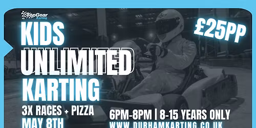 Kids Unlimited Karting @ TopGear Karting: 3 Races + Pizza for just \u00a325pp